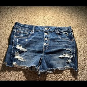 American Eagle Hi-Rise Shortie Denim Shorts